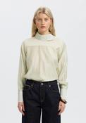 Selected Femme Connie High Neck Blouse, Cream image