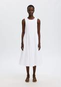 Selected Femme Ladder Stitch Midi Dress, White image