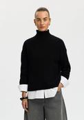Selected Femme Cille High Neck Top, Black image