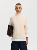 Selected Femme Cille High Neck Top, Off-White image