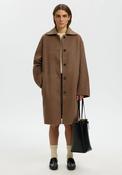 Selected Femme  Geri Longline Wool-blend Coat, Brown image