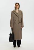 Selected Femme Wool Blend Longline Coat, Greige image