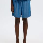 Selected Femme Elasticated Denim-Look Shorts, Blue image