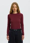 Selected Femme Manja Long Sleeve Top, Wine image