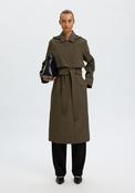 Selected Femme A-line Trenchcoat, Green image