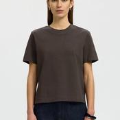 Selected Femme Essentials Plain T-Shirt, Brown image