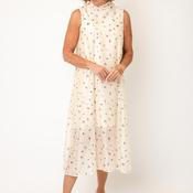 Selected Femme Floral Print Sleeveless Midi Dress, Cream image