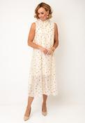 Selected Femme Floral Print Sleeveless Midi Dress, Cream image