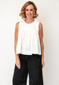 Selected Femme Sophia Pleated A-Line Blouse, White image