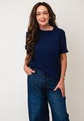 Selected Femme Essential Plain T-Shirt, Navy image