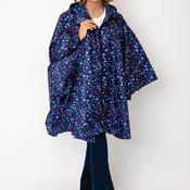 Serafina Collection One Size Star Rain Poncho, Navy