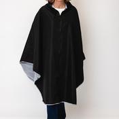 Serafina Collection One Size Rain Poncho, Black