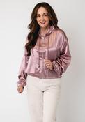 Serafina Collection Satin Tie Neck Jacket, Pink image