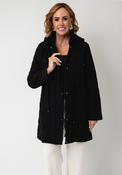 Serafina Collection Quilted with Hood Coat, Black image