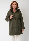 Serafina Collection Quilted with Hood Coat, Green image