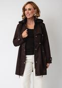 Serafina Collection Longline Raincoat, Brown image