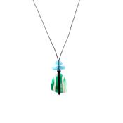 Serafina Collection Resin Pendant Long Necklace, Green image