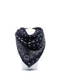 Serafina Paisely Print Stud Trim Lightweight Scarf, Navy image