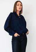 Serafina Collection Concealed Zip-Up Jacket, Navy image