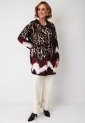 Serafina Collection One Size Animal Print Shirt, Beige Multi image