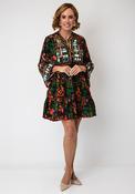 Serafina Collection One Size Floral Print with Assorted Embellishment Midi Dress, Multi-Coloured image