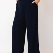 Serafina Tailored Wide Leg Trousers, Navy