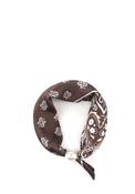 Serafina Paisley Print Pearl Magnetic Neck Scarf, Brown