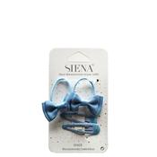 Siena Girls Bow Hair Bobbles and Glitter Clips Set, Blue image