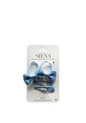 Siena Girls Bow Hair Bobbles and Glitter Clips Set, Blue image
