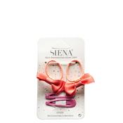 Siena Girls Bow Hair Bobbles and Glitter Clips Set, Coral image