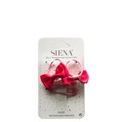 Siena Girls Bow Hair Bobbles and Glitter Clips Set, Hot Pink image