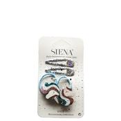 Siena Girls Unicorn Hair Bobbles and Glitter Clips Set, Silver image