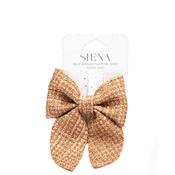 Siena Girls Tweed Hairbow, Brown