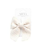 Siena Girls Tweed Hairbow, Cream
