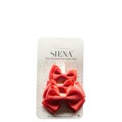 Siena Girls Set of 3 Bows, Coral