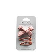 Siena Girls Gingham Set of Clips, Pink image