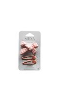 Siena Girls Gingham Set of Clips, Pink image