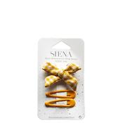Siena Girls Gingham Set of Clips, Mustard image