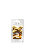 Siena Girls Gingham Set of Clips, Mustard image