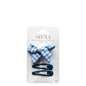 Siena Girls Gingham Set of Clips, Blue image