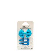 Siena Girls Bow and Set of Clips, Blue