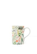 Siip Jungle Flutted Mug, White &amp; Multi image