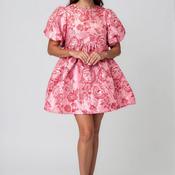 Sister Jane Elara Jacquard Mini Dress, Pink image