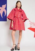 Sister Jane Clara Cherry Jacquard Mini Dress, Carmin Red image