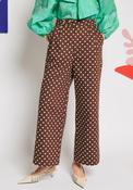Sister Jane Arles Polka Dot Wide Leg Trousers, Brown image