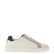 Sloane Bolt Leather Laced Trainers, White image