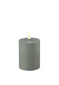 Deluxe Homeart LED Small Narrow Pillar 7.5x10cm Candle, Sage Green image