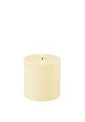 Deluxe Homeart LED Small Thick Pillar 10x10cm Candle, Cream image