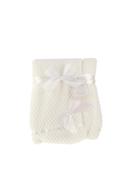Snuggle Baby Fleece Bow Blanket, White image