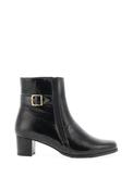 Softmode Kelly Patent Dual Zip Heeled Boots, Black image
